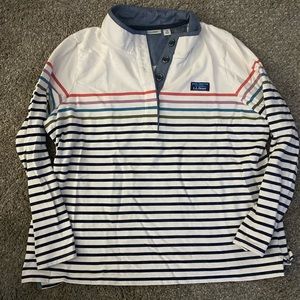 LL Bean striped pullover